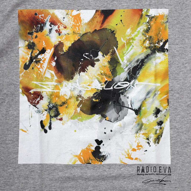 RADIO EVA A067 EVANGELION Painting T-Shirt by Cigarette-burns/GRAY(EVA-00) GRAY M