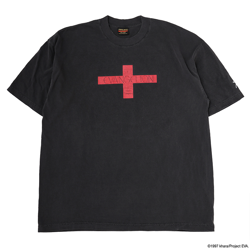 【EVANGELION:95】0066 T-Shirt/BLACK BLACK S