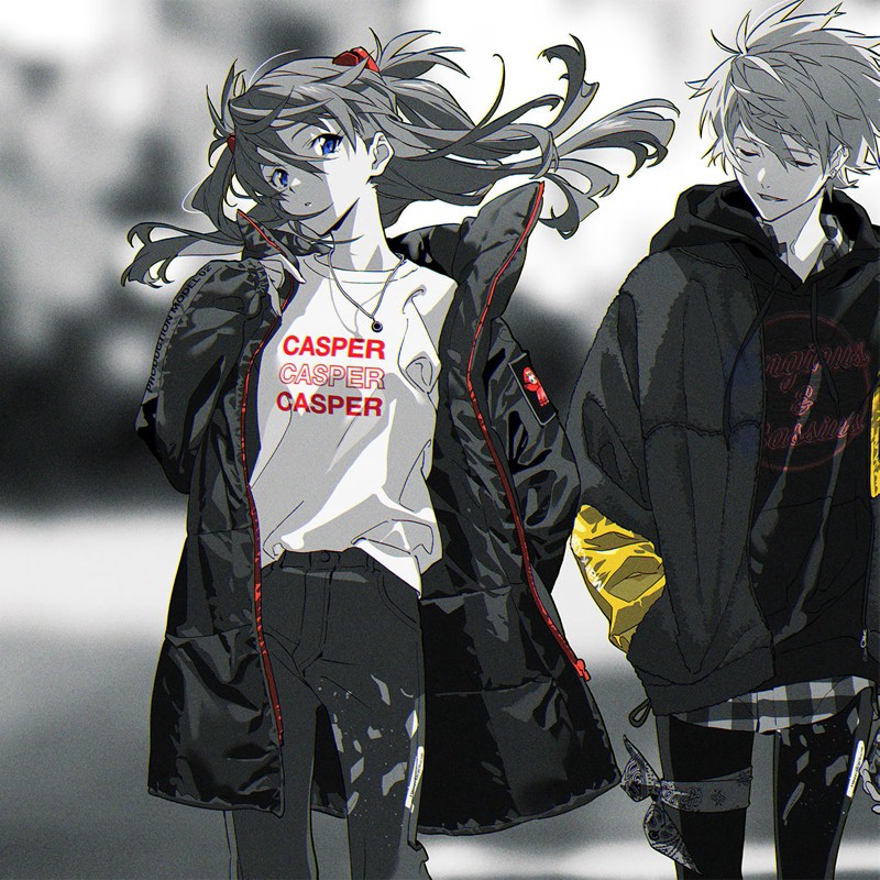EVANGELION PRODUCTION MODEL-02 MONSTER PARKA/BLACK(EVA-02) BLACK(EVA-02) SMALL
