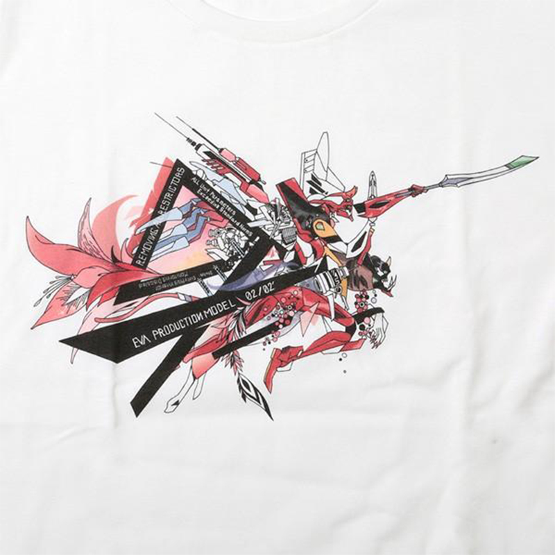 RADIO EVA A303 Abstract EVANGELION T-Shirt β(KENTA KAKIKAWA)/WHITE(EVA-02) WHITE(EVA-02) M