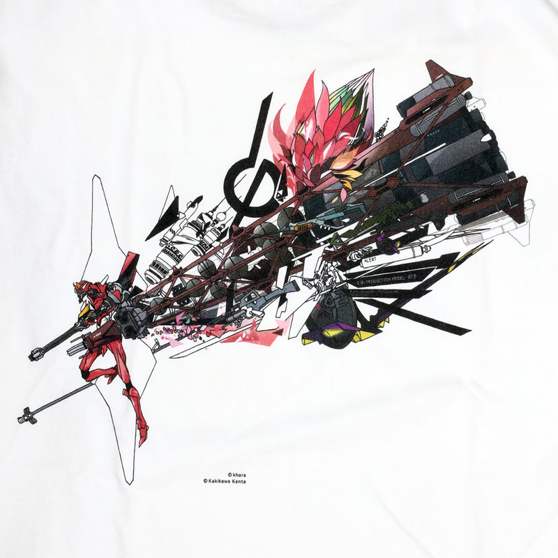 RADIO EVA A303 Abstract EVANGELION T-Shirt β(KENTA KAKIKAWA)/WHITE(改2号機β) WHITE(改2号機β) M