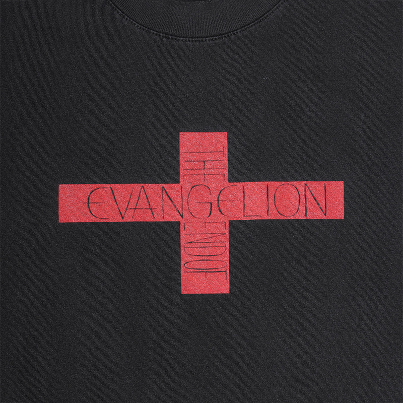 【EVANGELION:95】0066 T-Shirt/BLACK BLACK S
