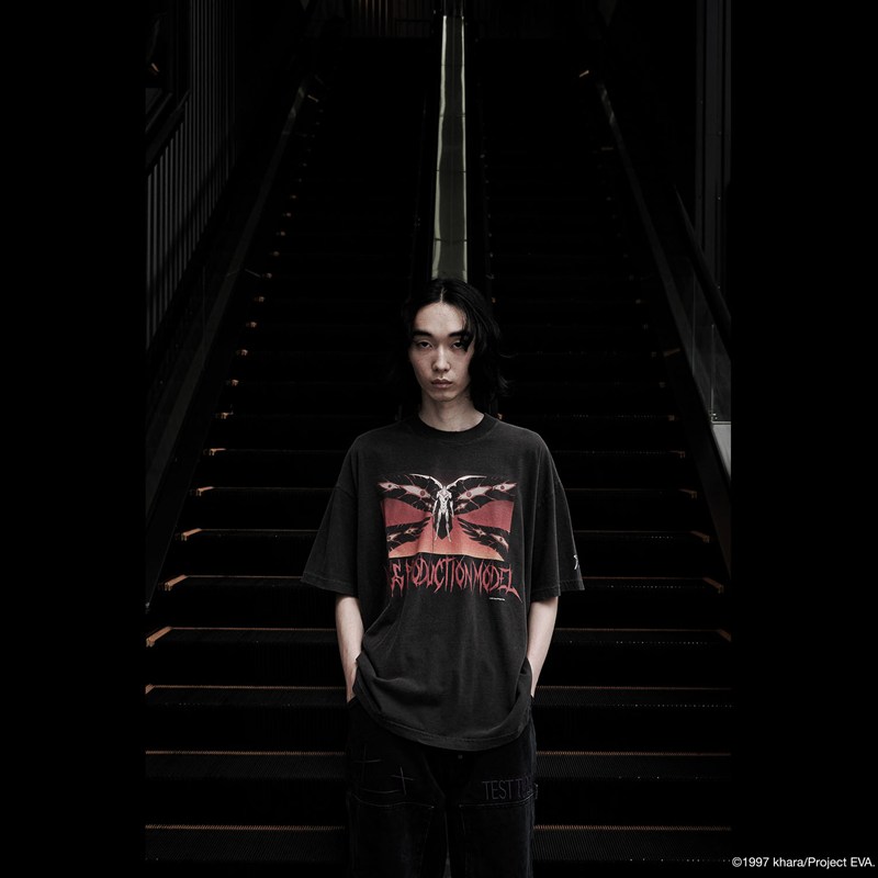 【EVANGELION:95】0099 T-Shirt/BLACK/L