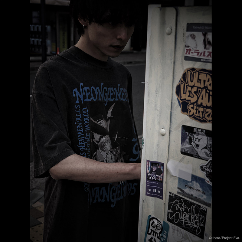 【EVANGELION:95】0070 T-Shirt/BLACK BLACK S