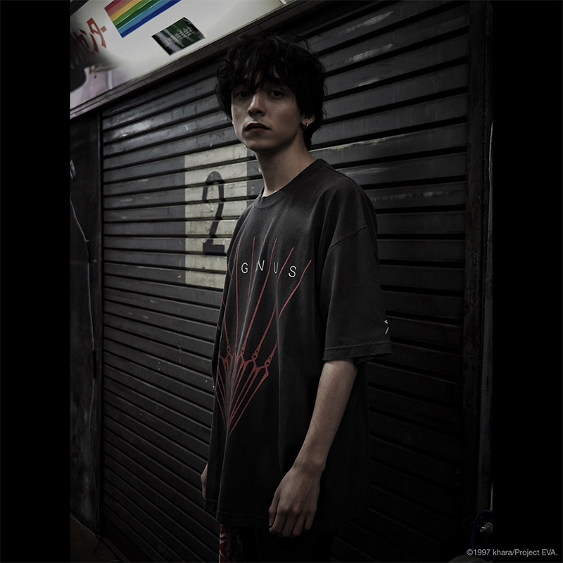 【EVANGELION:95】0068 T-Shirt/BLACK BLACK S
