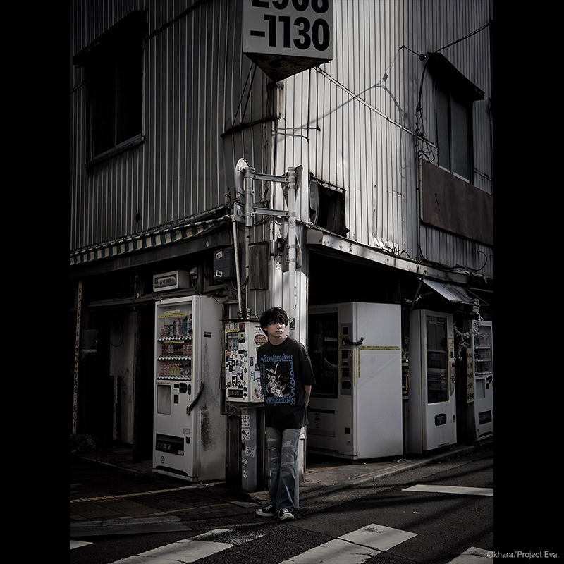 【EVANGELION:95】0070 T-Shirt/BLACK BLACK S