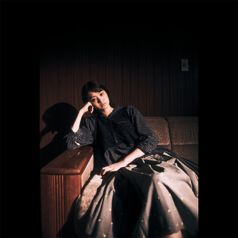 【RADIO EVA"THE 30"】C017 Half Zip Shiny Blouse by naokitomizuka/NAVY NAVY 34