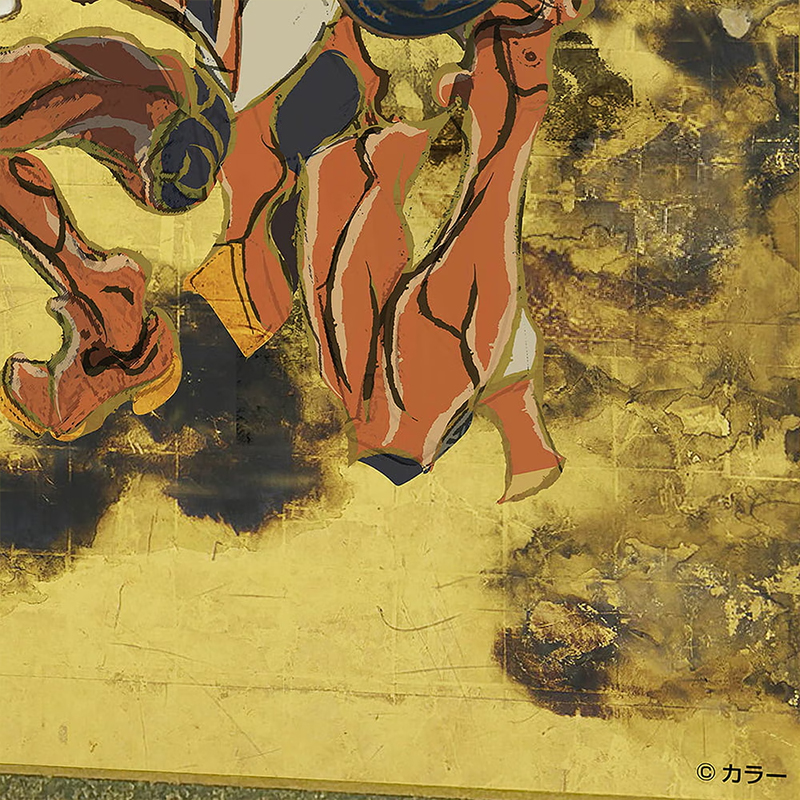 【受注生産品】エヴァ浮世絵屏風「EVANGELION風神雷神図屏風」風神図:2号機/アスカ(版三)