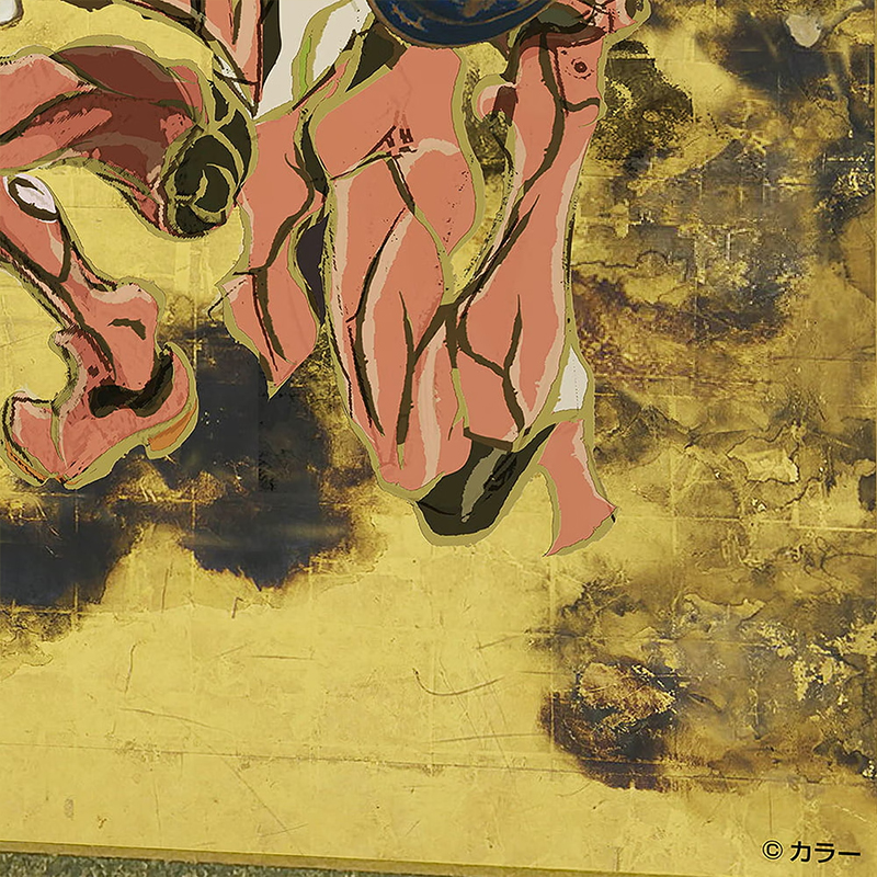 【受注生産品】エヴァ浮世絵屏風「EVANGELION風神雷神図屏風」風神図:8号機/マリ(版三)