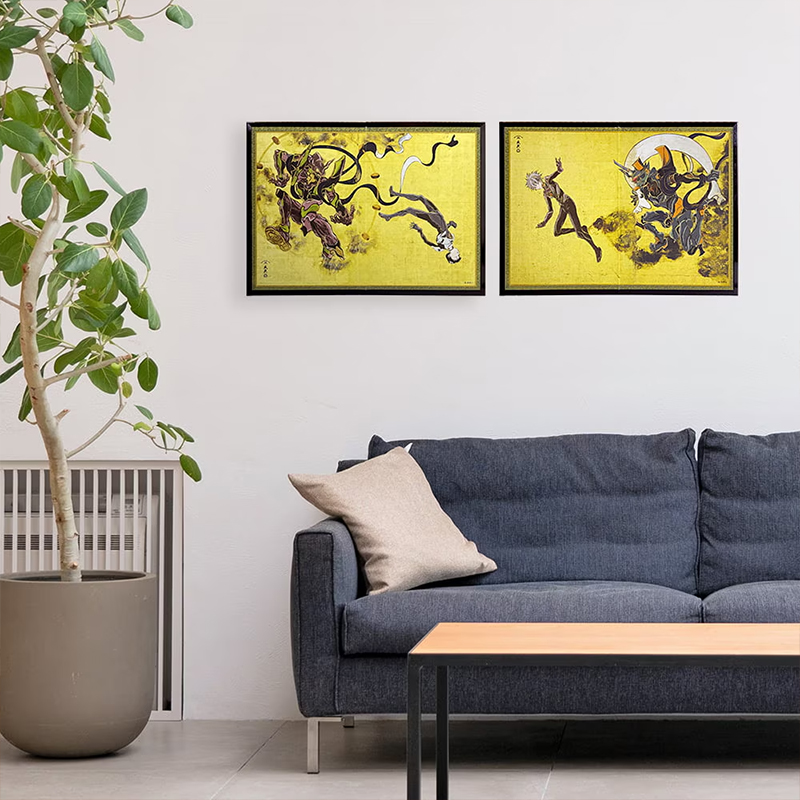 【受注生産品】エヴァ浮世絵屏風「EVANGELION風神雷神図屏風」風神図:Mark.06/カヲル(版三)