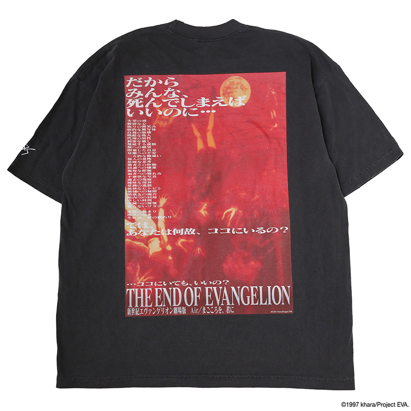 【EVANGELION:95】0066 T-Shirt/BLACK BLACK S