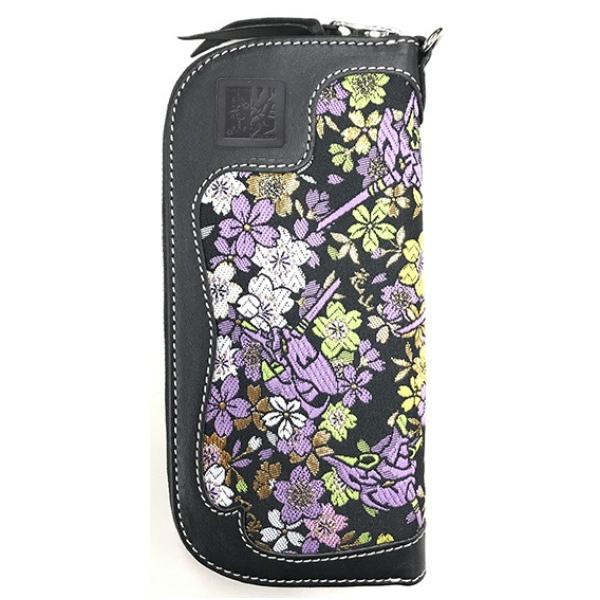 EVA STOREオリジナル【花山ｘEVA】金襴織物初号機柄レザージップウォレット