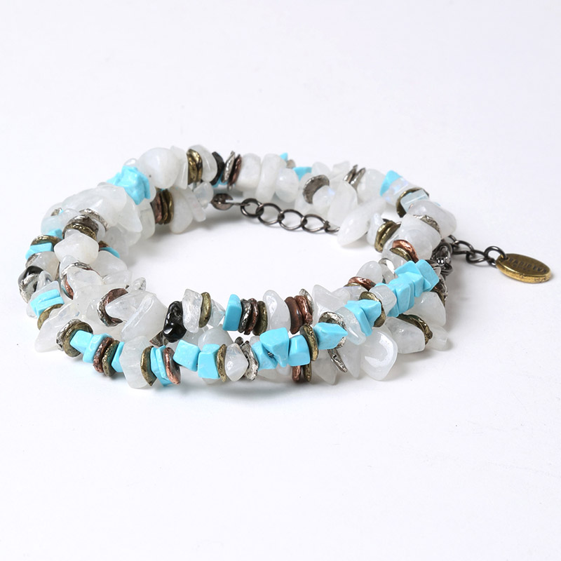 RADIO EVA 312 Pebble ＆ Metal Chip's Beads Cord （VIVIFY）/ホワイト（レイ）