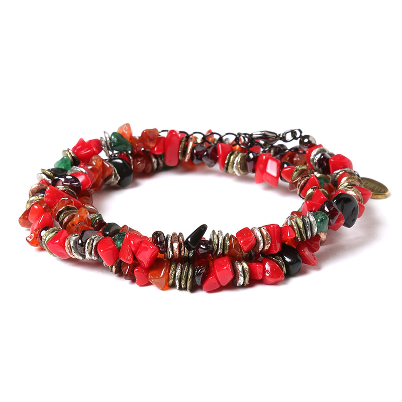 RADIO EVA 312 Pebble ＆ Metal Chip's Beads Cord （VIVIFY）/レッド（アスカ）