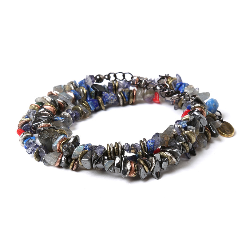 RADIO EVA 312 Pebble ＆ Metal Chip's Beads Cord （VIVIFY）/ネイビー（カヲル）