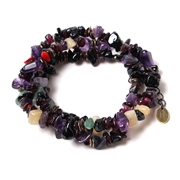 RADIO EVA 312 Pebble ＆ Metal Chip's Beads Cord （VIVIFY）/ブラック×パープル（13号機）