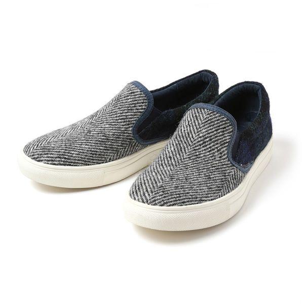 RADIO EVA 330 EVA × HarrisTweed Linkage SLIP-ONネイビー（カヲル）