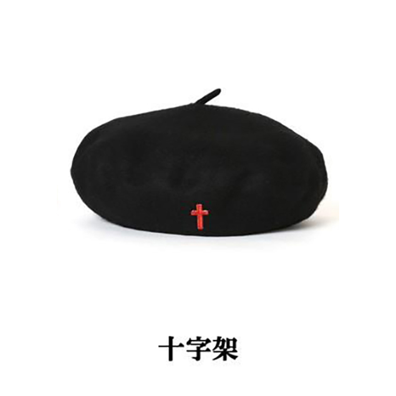 RADIO EVA 548 RADIO EVA Patch Beret/ブラック（十字架）