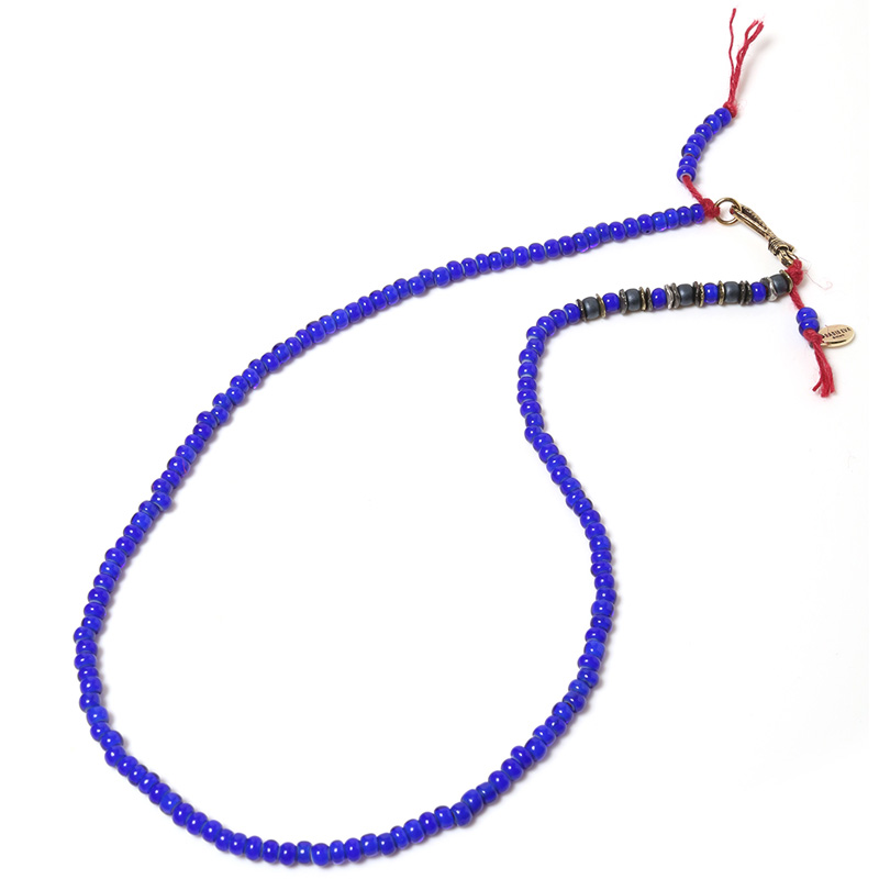 RADIO EVA 558 EVANGELION Hemp Code & Beads Bracelet/Necklace (VIVIFY)/ブルー（シンジ）