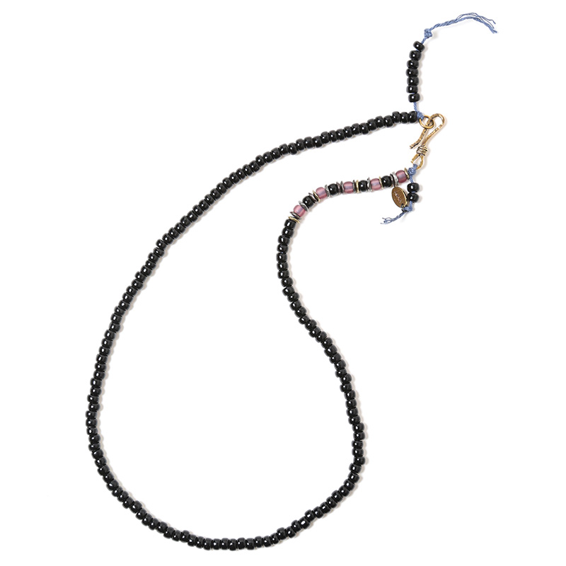 RADIO EVA 558 EVANGELION Hemp Code & Beads Bracelet/Necklace (VIVIFY)/ブラック（カヲル）