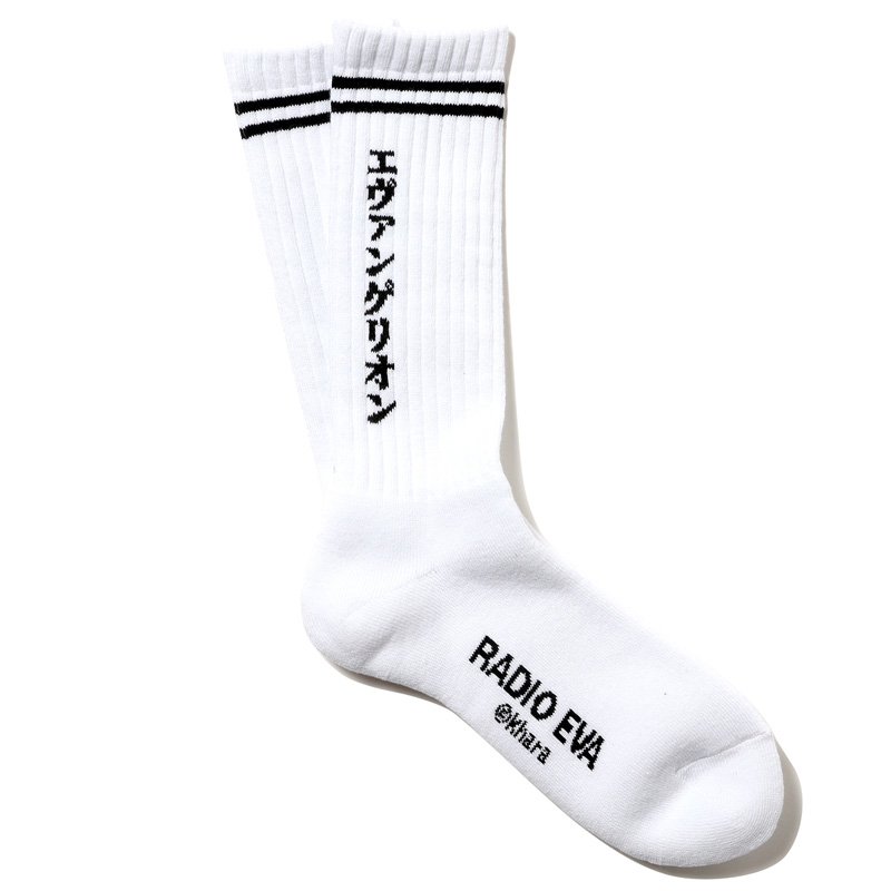 RADIO EVA 709 EVANGELION SOCKS/WHITE