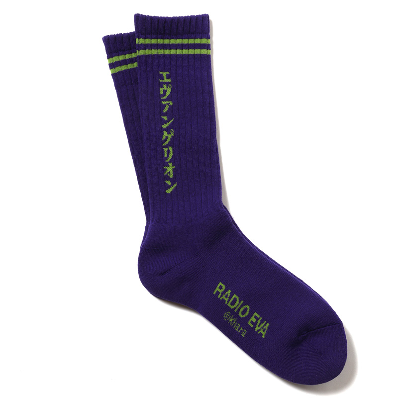 RADIO EVA 709 EVANGELION SOCKS/PURPLE