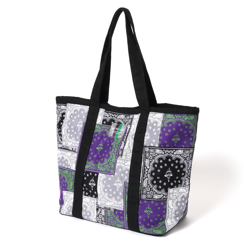 RADIO EVA 725 EVA-01 BANDANNA TOTE BAG/BLACK