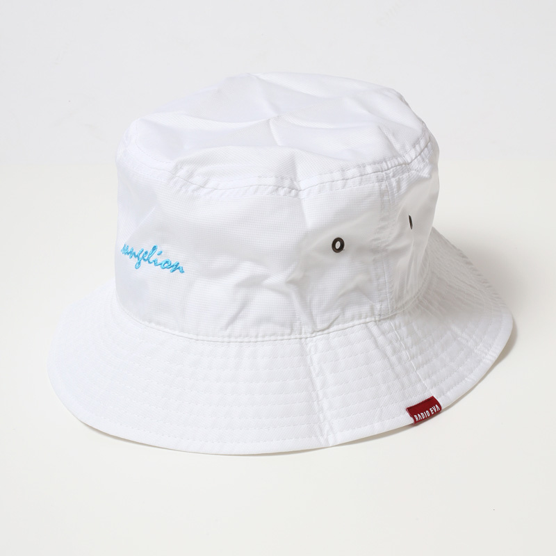 RADIO EVA 731 EVANGELION POLYESTER BUCKET HAT/WHITE