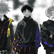 RADIO EVA 746 EVANGELION Panel Turtleneck Knit/BLACK（EVA-01）