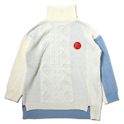 RADIO EVA 746 EVANGELION Panel Turtleneck Knit/WHITE（REI）