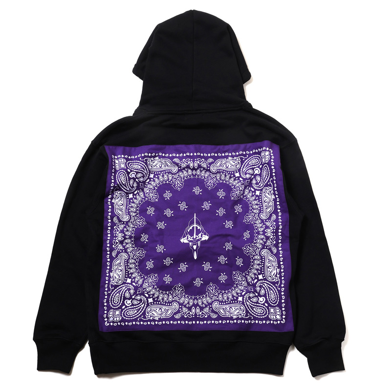 RADIO EVA 790 EVA-01 BANDANNA PARKA β/BLACK×PURPLE