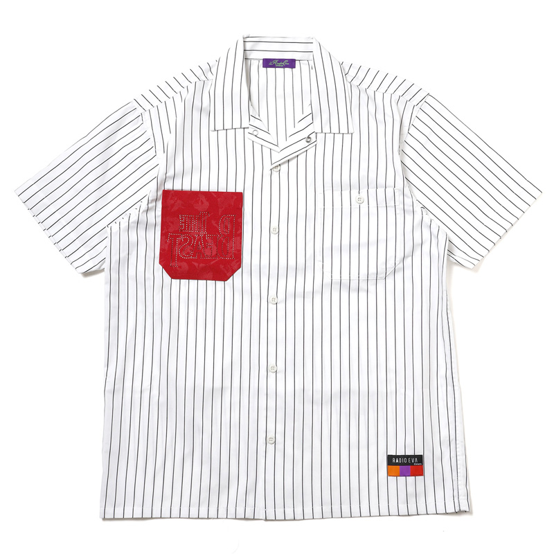 RADIO EVA 815 THE BEAST STRIPE WORK SHIRT/WHITE