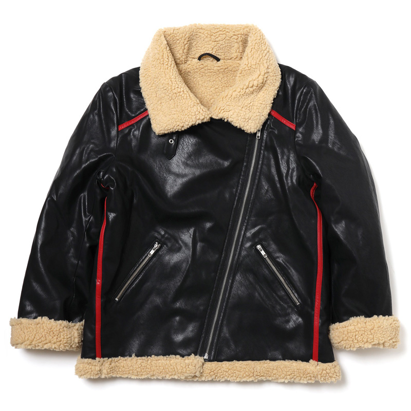 RADIO EVA 865 EVANGELION BOA RIDERS JACKET/BLACK×RED（EVA-02）