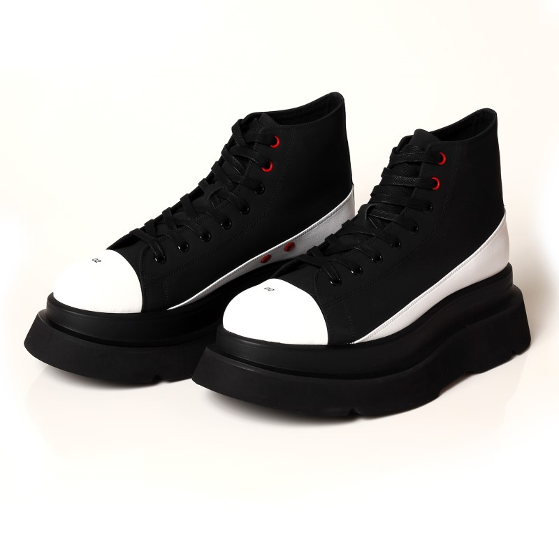 RADIO EVA A079 EVANGELION PLATFORM BOOTS/BLACK×WHITE（ASUKA）/23cm