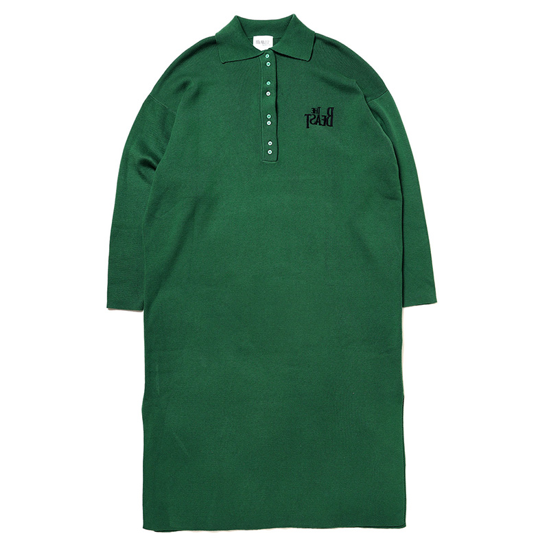 【FLOWER by RADIO EVA 060】 THE BEAST Embroidery Maxi Dress/GREEN