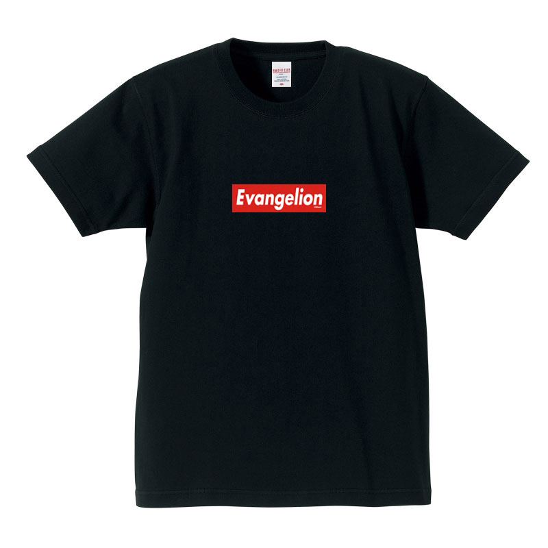 RADIO EVA 385 EVANGELION BOX LOGO T-Shirt/ブラック×レッド（アスカ）