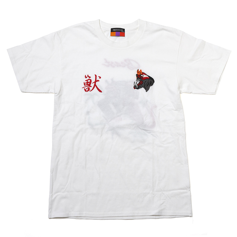 RADIO EVA 813 THE BEAST EMBROIDERY T-Shirt/WHITE