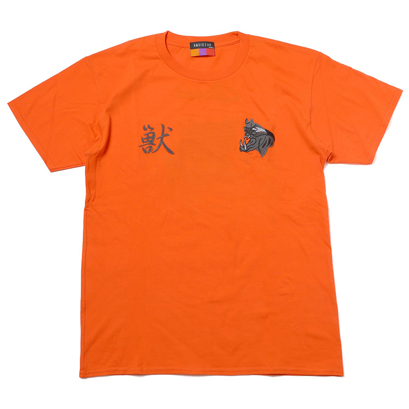 RADIO EVA 813 THE BEAST EMBROIDERY T-Shirt/ORANGE