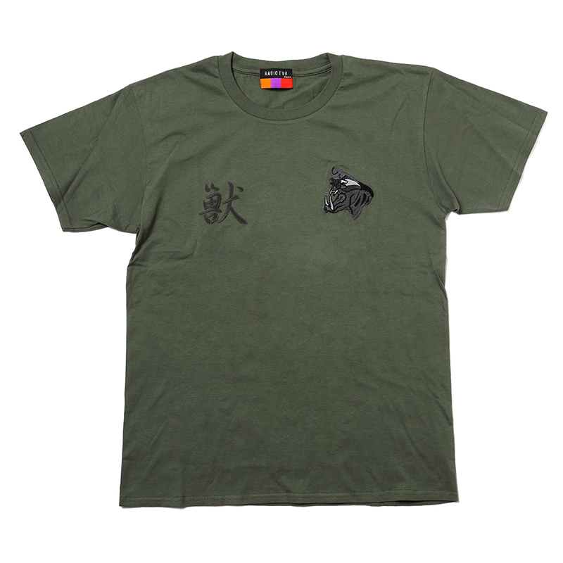 RADIO EVA 813 THE BEAST EMBROIDERY T-Shirt/OLIVE