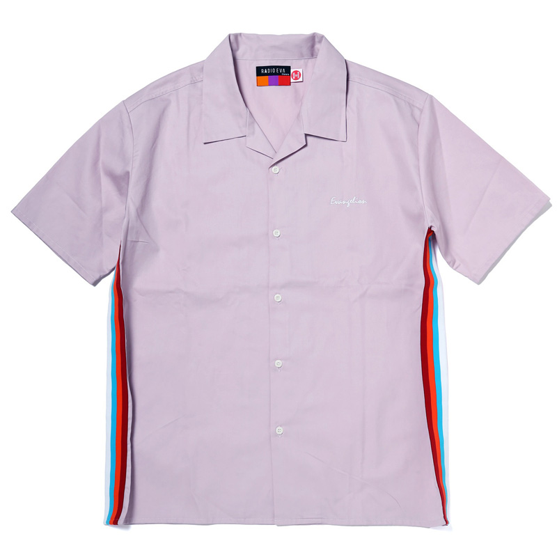 RADIO EVA A253 Rebuild of Evangelion SHORT SLEEVE WORK SHIRT/LAVENDER
