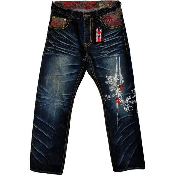 EVA×錦 コラボレーション デニムパンツ　龍×リリス