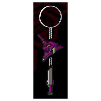 ヱヴァンゲリヲン新劇場版 ラバー製キーホルダー:B　初号機＆プログレッシブナイフ (ムービック）