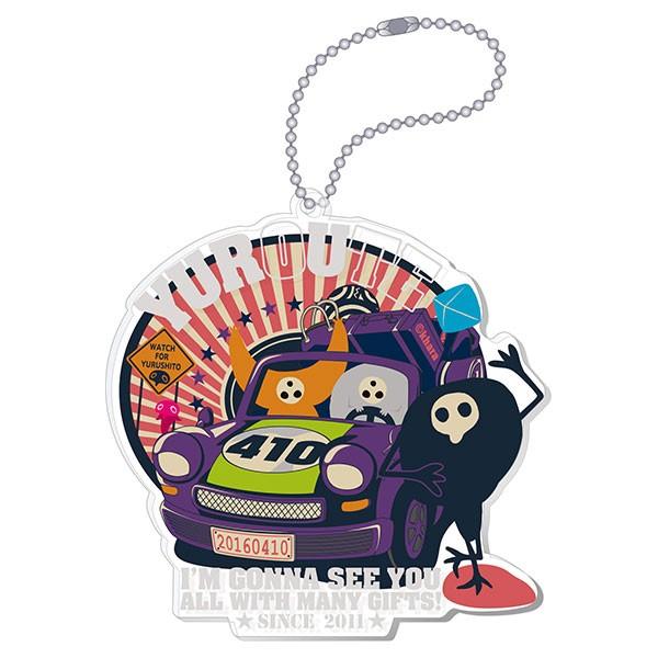 EVA STORE TOKYO-01オリジナル オープンカーと「ゆるしと」のなかまたちアクリルキーホルダー