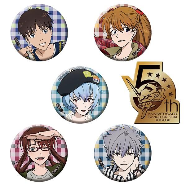 EVASTORE TOKYO-01オリジナル 5周年記念イラスト ピンズ＆缶バッジセット