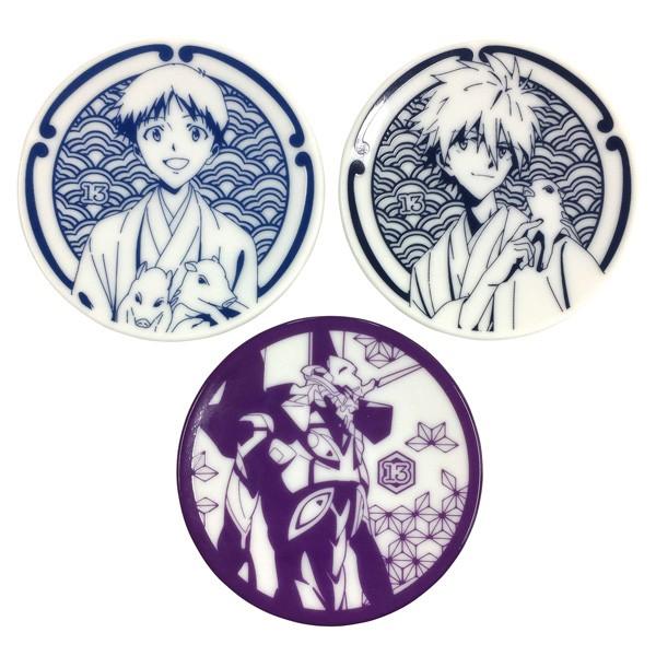 EVASTORE TOKYO-01オリジナル 【2019亥年イラスト】シンジ＆カヲル＆13号機豆皿セット