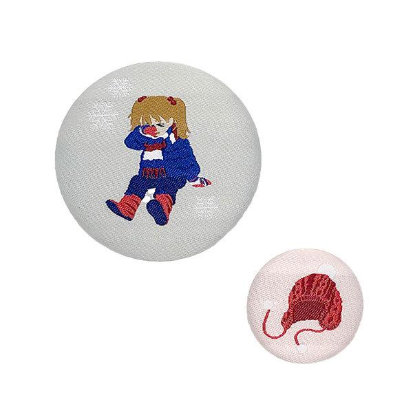 EVA STOREオリジナル織布缶バッジセット/ちびアスカA