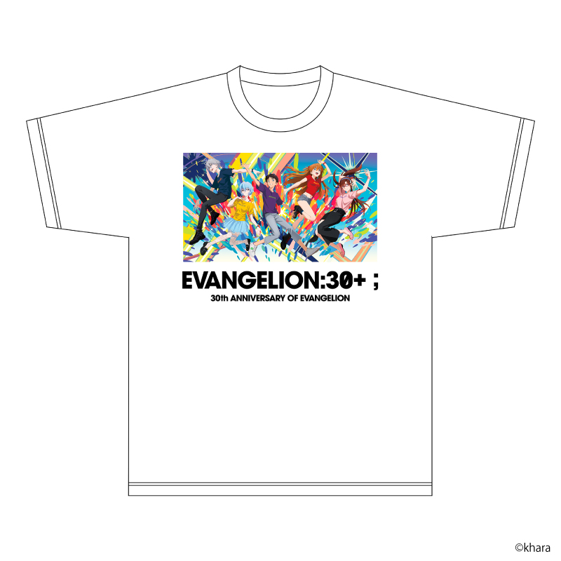 【EVANGELION:30+；】Tシャツ・メインビジュアル/白 [お届け予定：2026年3月中旬]