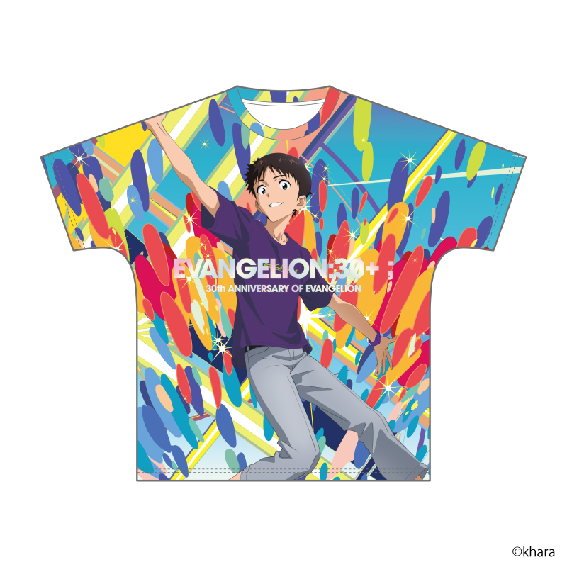 【EVANGELION:30+；】フルグラフィックＴシャツ・ロゴ/シンジ [お届け予定：2026年3月中旬]
