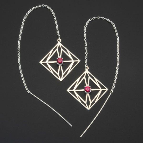 【受注生産品】EVA×花唐草 collaboration SILVER　第６の使徒ピアス（ペア）