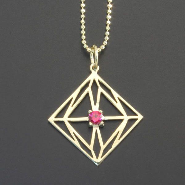 【受注生産品】EVA×花唐草 collaboration SILVER　第６の使徒ペンダント K18coat Sサイズ